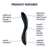 Satisfyer Rrrolling Explosion - Black USB Rechargeable Vibrator - Image 2