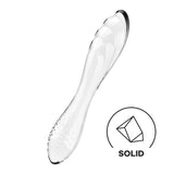 Satisfyer Dazzling Crystal 1 - Clear - Clear Glass Double Ended Dildo - Image 2