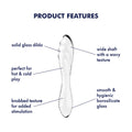 Satisfyer Dazzling Crystal 1 - Clear - Clear Glass Double Ended Dildo