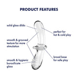 Satisfyer Double Crystal - Clear Glass Double Ended Dildo - Image 3