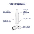 Satisfyer Triple Crystal 1 - Clear - Clear Glass 3-in-1 Butt Plug