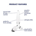 Satisfyer Triple Crystal 2 - Clear - Clear Glass 3-in-1 Butt Plug