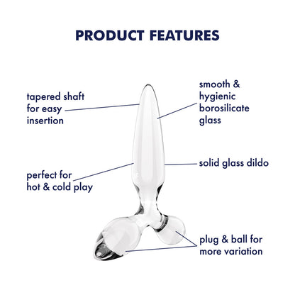 Satisfyer Triple Crystal 2 Glass 3-in-1 Butt Plug