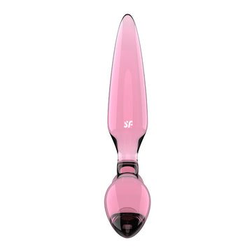 Satisfyer Triple Crystal 2 - Pink - Pink Glass 3-in-1 Butt Plug