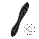 Satisfyer Dazzling Crystal 1 - Black - Black Glass Double Ended Dildo - Image 2