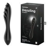 Satisfyer Dazzling Crystal 1 - Black - Black Glass Double Ended Dildo - Image 1