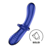 Satisfyer Double Crystal - Blue - Blue Glass Double Ended Dildo - Image 2