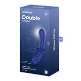 Satisfyer Double Crystal - Blue - Blue Glass Double Ended Dildo - Image 7