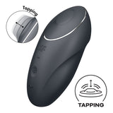 Satisfyer Tap & Climax 1 - Grey - Grey USB Rechargeable Pulsing Stimulator