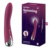 Satisfyer Spinning Vibe 1 - Red - Red 17.8 cm USB Rechargeable Rotating Vibrator - Image 1