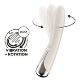Satisfyer Spinning Vibe 1 - Beige - Beige 17.8 cm USB Rechargeable Rotating Vibrator - Image 2