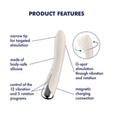 Satisfyer Spinning Vibe 1 - Beige - Beige 17.8 cm USB Rechargeable Rotating Vibrator - Image 3