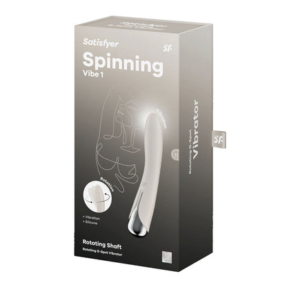 Satisfyer Spinning Vibe 1 - Beige - Beige 17.8 cm USB Rechargeable Rotating Vibrator