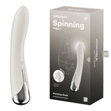 Satisfyer Spinning Vibe 1 - Beige - Beige 17.8 cm USB Rechargeable Rotating Vibrator - Image 1