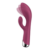 Satisfyer Spinning Rabbit 1 - Red - Red 20 cm USB Rechargeable Rotating Rabbit Vibrator - Image 4