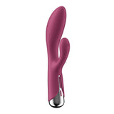 Satisfyer Spinning Rabbit 1 - Red - Red 20 cm USB Rechargeable Rotating Rabbit Vibrator - Image 7