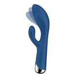 Satisfyer Spinning Rabbit 1 - Blue - Blue 20 cm USB Rechargeable Rotating Rabbit Vibrator - Image 4