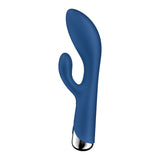 Satisfyer Spinning Rabbit 1 - Blue - Blue 20 cm USB Rechargeable Rotating Rabbit Vibrator - Image 5