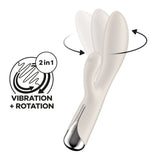 Satisfyer Spinning Rabbit 1 - Beige - Beige 20 cm USB Rechargeable Rotating Rabbit Vibrator - Image 2