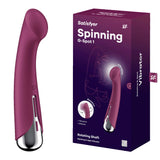 Satisfyer Spinning G-Spot 1 - Red - Red 16.5 cm USB Rechargeable Rotating Vibrator - Image 1