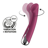 Satisfyer Spinning G-Spot 1 - Red - Red 16.5 cm USB Rechargeable Rotating Vibrator - Image 2