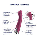 Satisfyer Spinning G-Spot 1 - Red - Red 16.5 cm USB Rechargeable Rotating Vibrator - Image 3