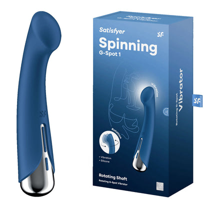Satisfyer Spinning G-Spot 1 16.5 cm USB Rechargeable Rotating Vibrator - Blue