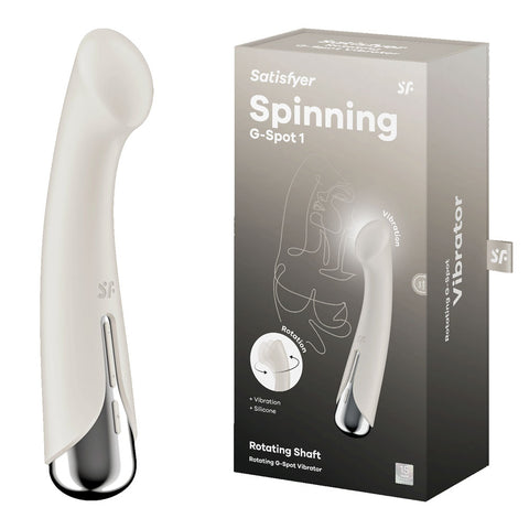 Satisfyer Spinning G-Spot 1 - Beige - Beige 16.5 cm USB Rechargeable Rotating Vibrator - Image 1