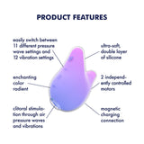 Satisfyer Mermaid Vibes - Violet/Pink - Violet/Pink USB Rechargeable Air Pulse Stimulator - Image 3