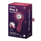 Satisfyer Pro 2 Generation 3 with App Control - Wine Red - Wine Red Touch-Free USB-Rechargeable Clitoral Stimulator - Image 7