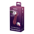 Satisfyer Pro 2 Generation 3 with App Control - Wine Red - Wine Red Touch-Free USB-Rechargeable Clitoral Stimulator