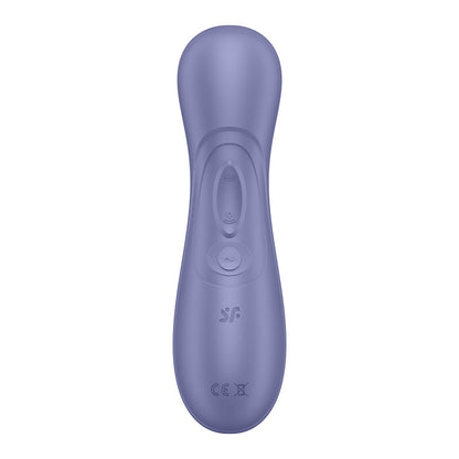 Purple electronic device with brand logo on a white background
