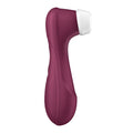 Purple handheld electronic device on a white background