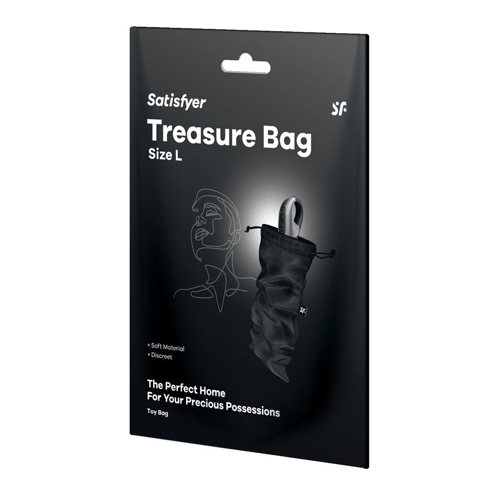 Satisfyer Treasure Bag Large Large Toy Storage Bag - Black