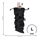 Satisfyer Treasure Bag Large - Black - Black Large Toy Storage Bag - Image 2