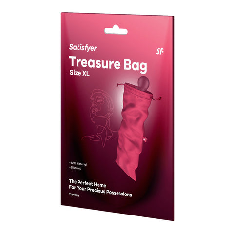 Satisfyer Treasure Bag XLarge - Pink - Pink XL Toy Storage Bag - Image 1