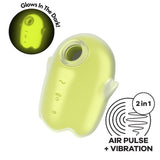 Satisfyer Glowing Ghost - Yellow - Glow in Dark Yellow USB Rechargeable Air Pulse Stimulator - Image 2