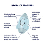 Satisfyer Mission Control - Blue - Blue USB Rechargeable Vibrating Air Pulse Stimulator - Image 2