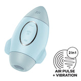 Satisfyer Mission Control - Blue - Blue USB Rechargeable Vibrating Air Pulse Stimulator - Image 1
