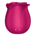 Pink tulip-shaped object on a white background