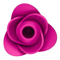 Pink rose-shaped object on a white background