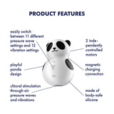 Satisfyer Pocket Panda - Black USB Rechargeable Air Pulse Stimulator - Image 3