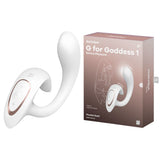 Satisfyer G For Goddess 1 - White - White USB Rechargeable Vibrator with Clit Stim - Image 1