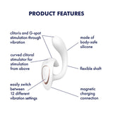 Satisfyer G For Goddess 1 - White - White USB Rechargeable Vibrator with Clit Stim - Image 3