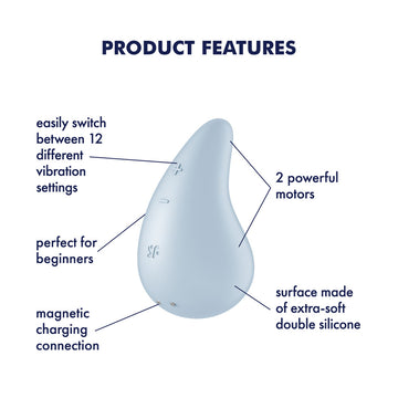 Satisfyer Dew Drop - Light Blue USB Rechargeable Stimulator