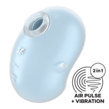 Satisfyer Cutie Ghost - Blue - Blue USB Rechargeable Air Pulse Stimulator - Image 2