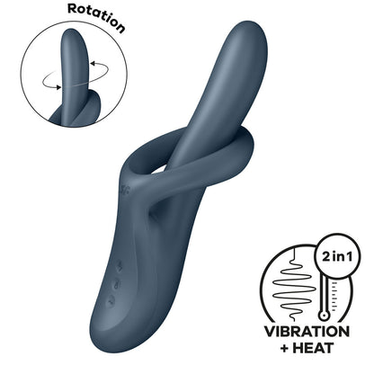 Satisfyer Heat Flex 4 - Grey USB Rechargeable Heating Vibrator