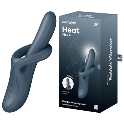 Satisfyer Heat Flex 4 USB Rechargeable Heating Vibrator for Ultimate Pleasure - Grey