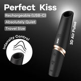 Satisfyer Perfect Kiss - Black USB Rechargeable Air Pulse Stimulator - Image 1
