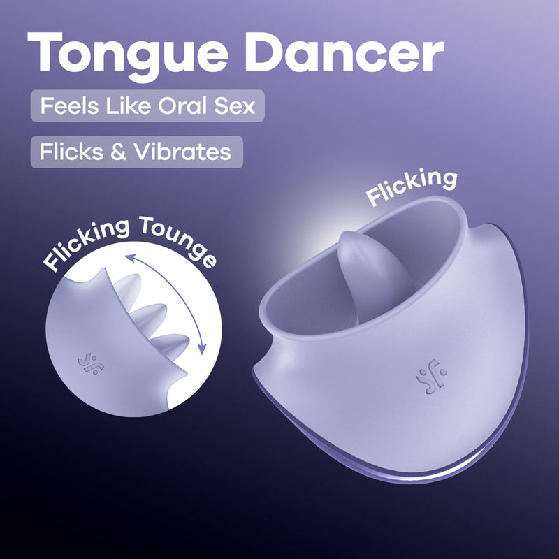 Satisfyer Tongue Dancer - Purple USB Rechargeable Flicking Stimulator